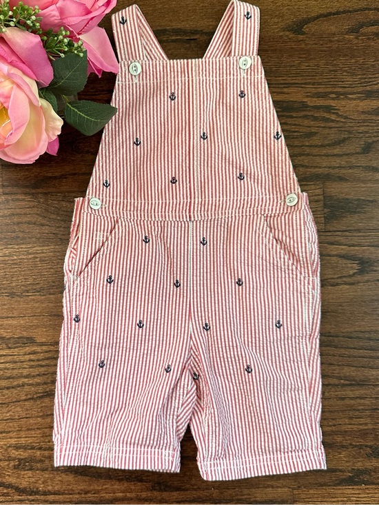 Ralph Lauren Other - Ralph Lauren Baby seersucker nautical shorts overalls, size 18mo